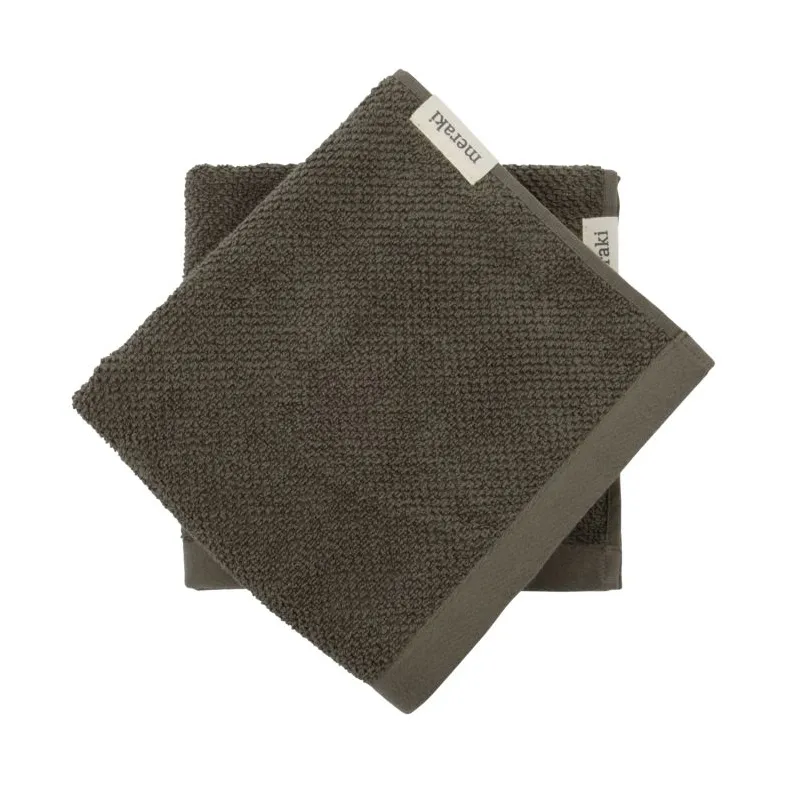 Solid håndklæde 50x100 cm 2-pack, Army Meraki