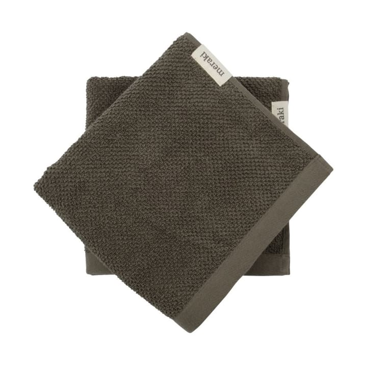 Solid håndklæde 50x100 cm 2-pack - Army - Meraki