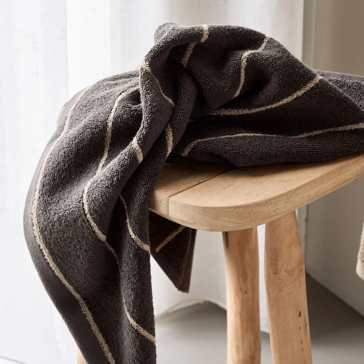 Stripe håndklæde 50x100 cm 2-pack, Army Meraki