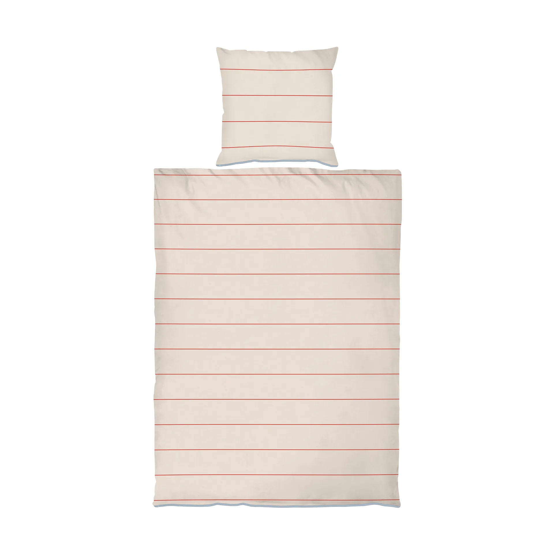 Align sengetøjssæt, Bright red-sand,140x200 cm/60x63 cm Mette Ditmer