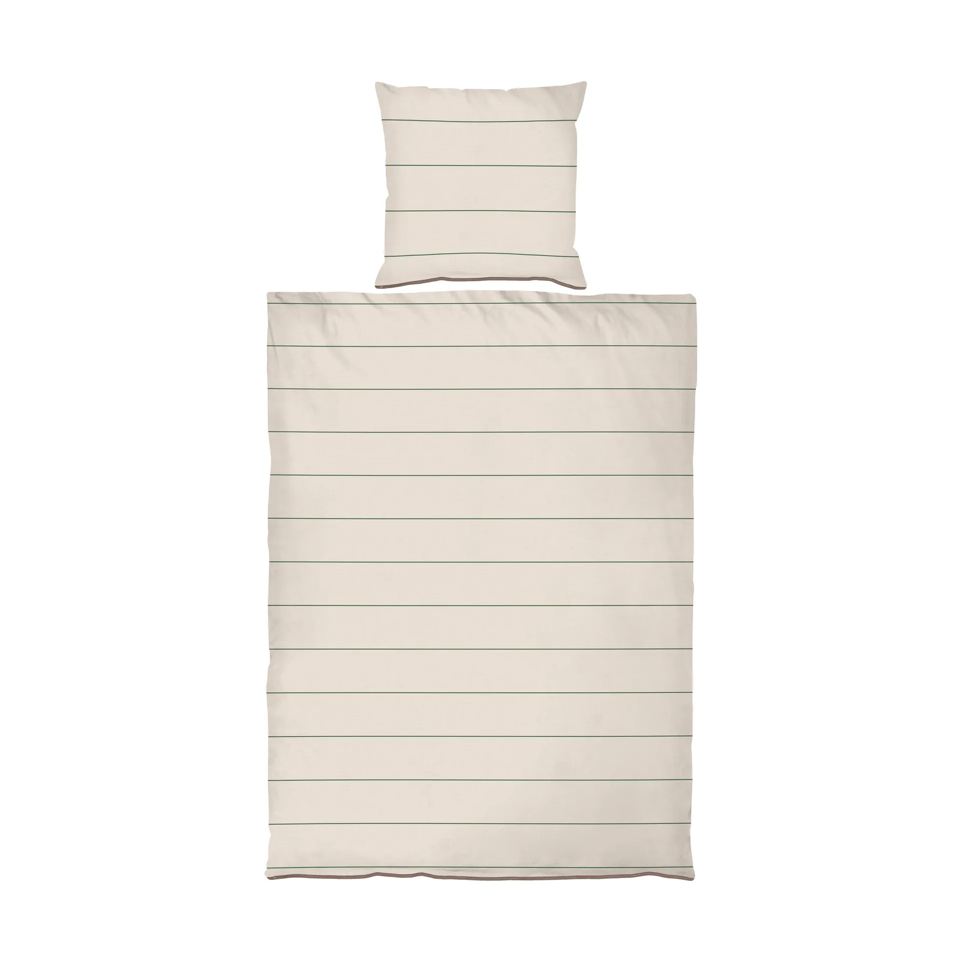 Align sengetøjssæt, Pine green-sand, 140x200 cm/60x63 cm Mette Ditmer