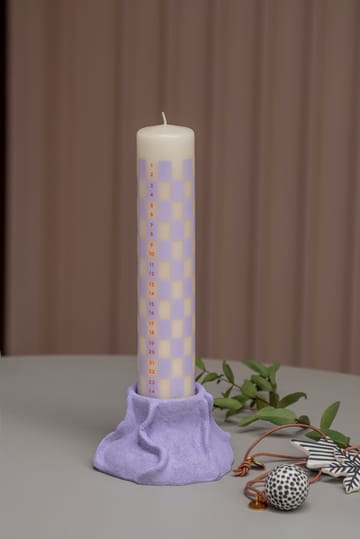 Art Piece lava lysestage Ø12,5 cm - Light lilac - Mette Ditmer