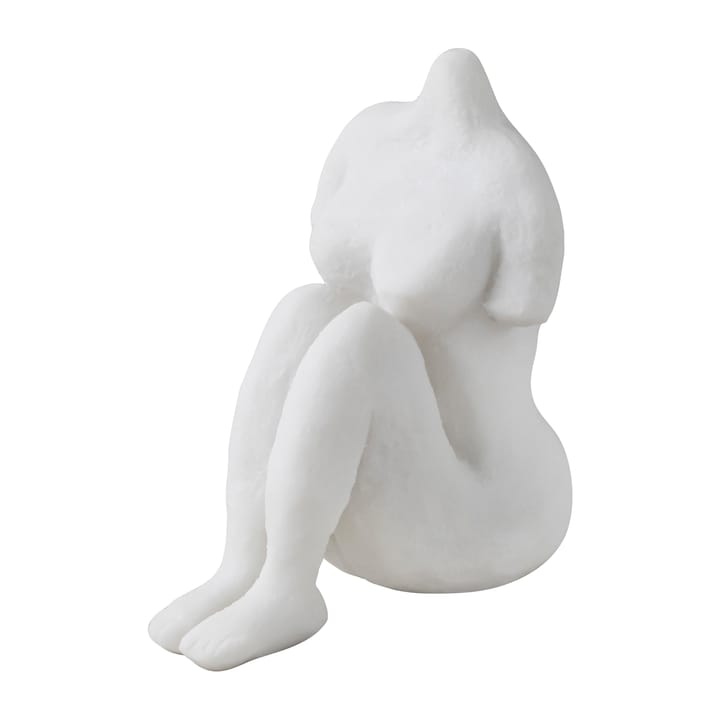 Art piece siddende kvinde 14 cm - Offwhite - Mette Ditmer