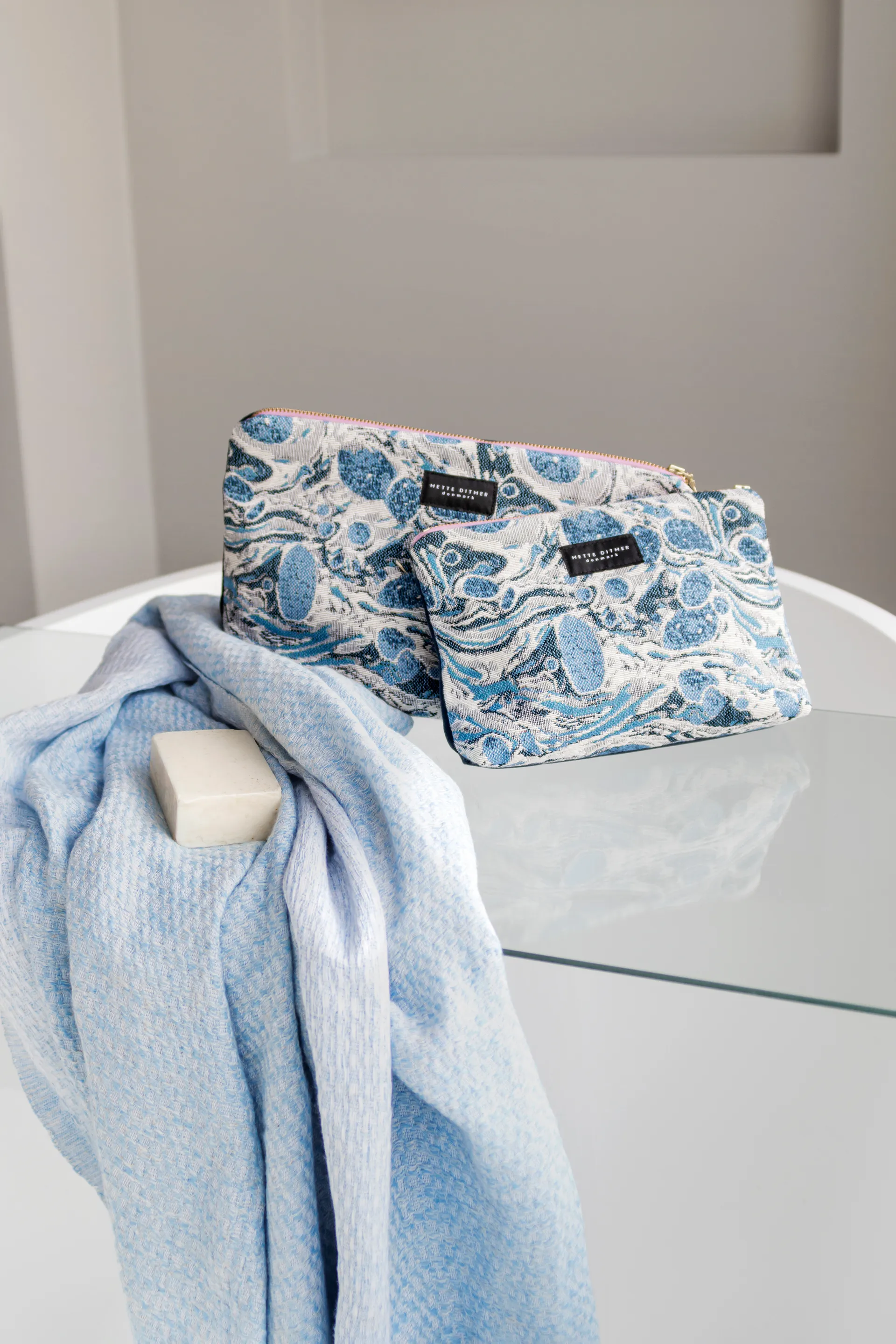 Bodrum badehåndklæde, Light blue Mette Ditmer