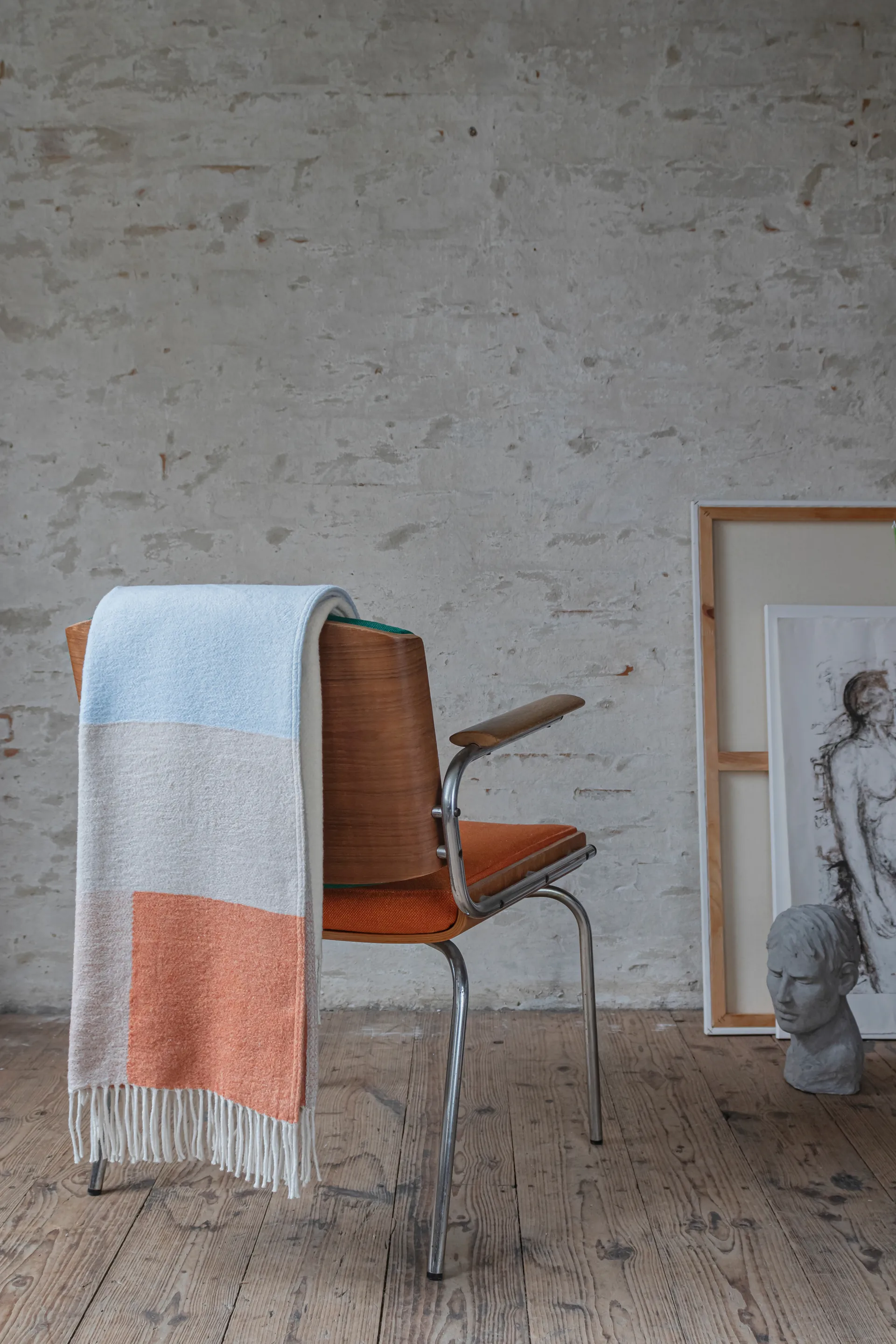 Brick plaid 125x190 cm, Light yellow Mette Ditmer