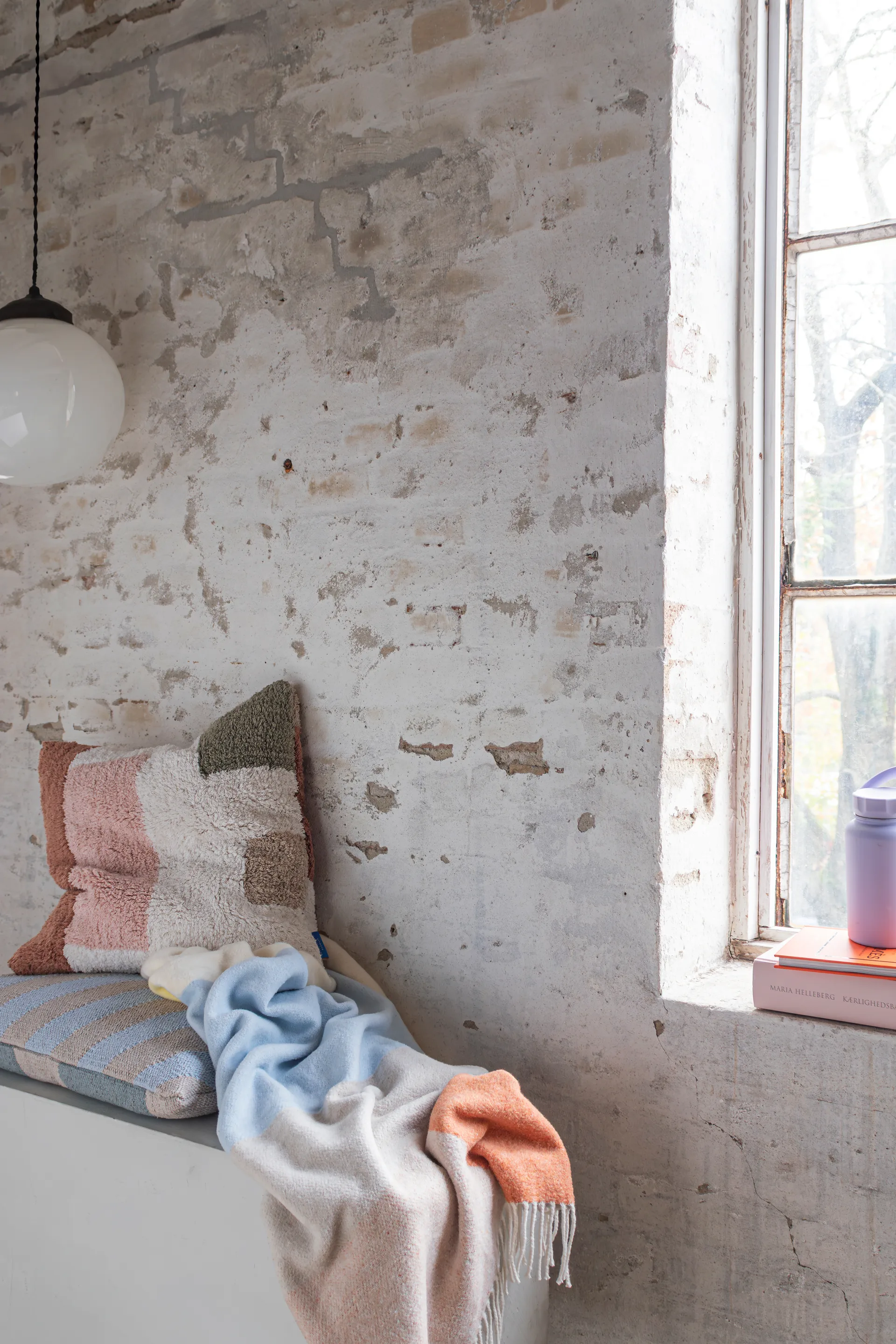 Brick plaid 125x190 cm, Light yellow Mette Ditmer