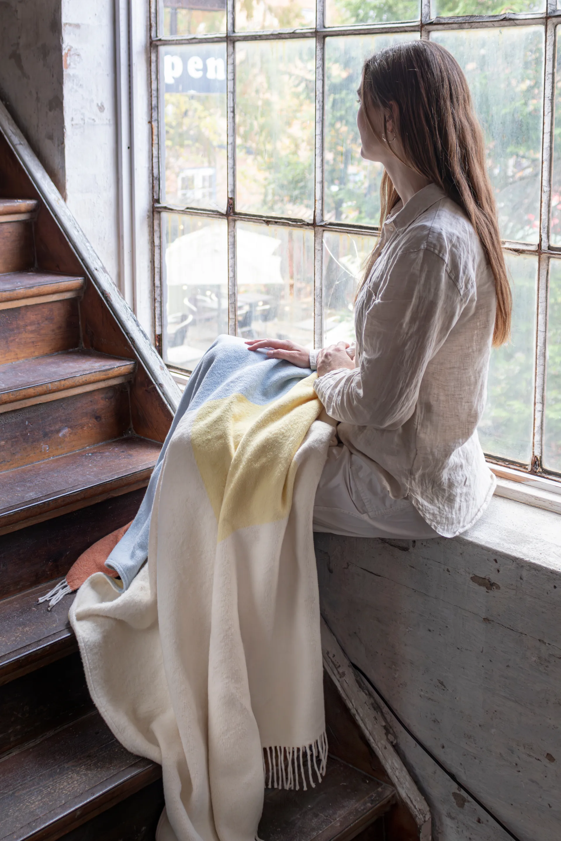 Brick plaid 125x190 cm, Light yellow Mette Ditmer