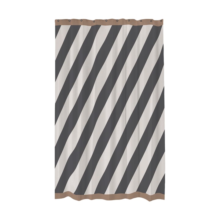 Diagonal badeforhæng 150x200 cm - Dark grey - Mette Ditmer