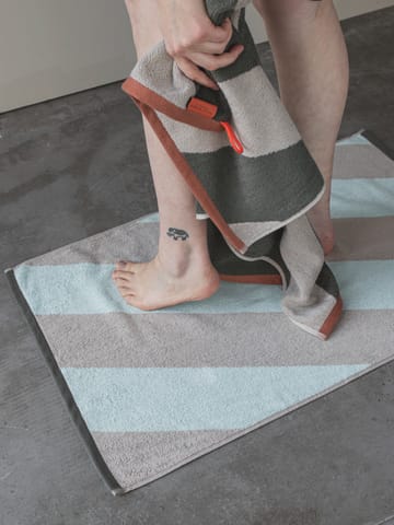 Diagonal bademåtte 50x80 cm - Mint - Mette Ditmer