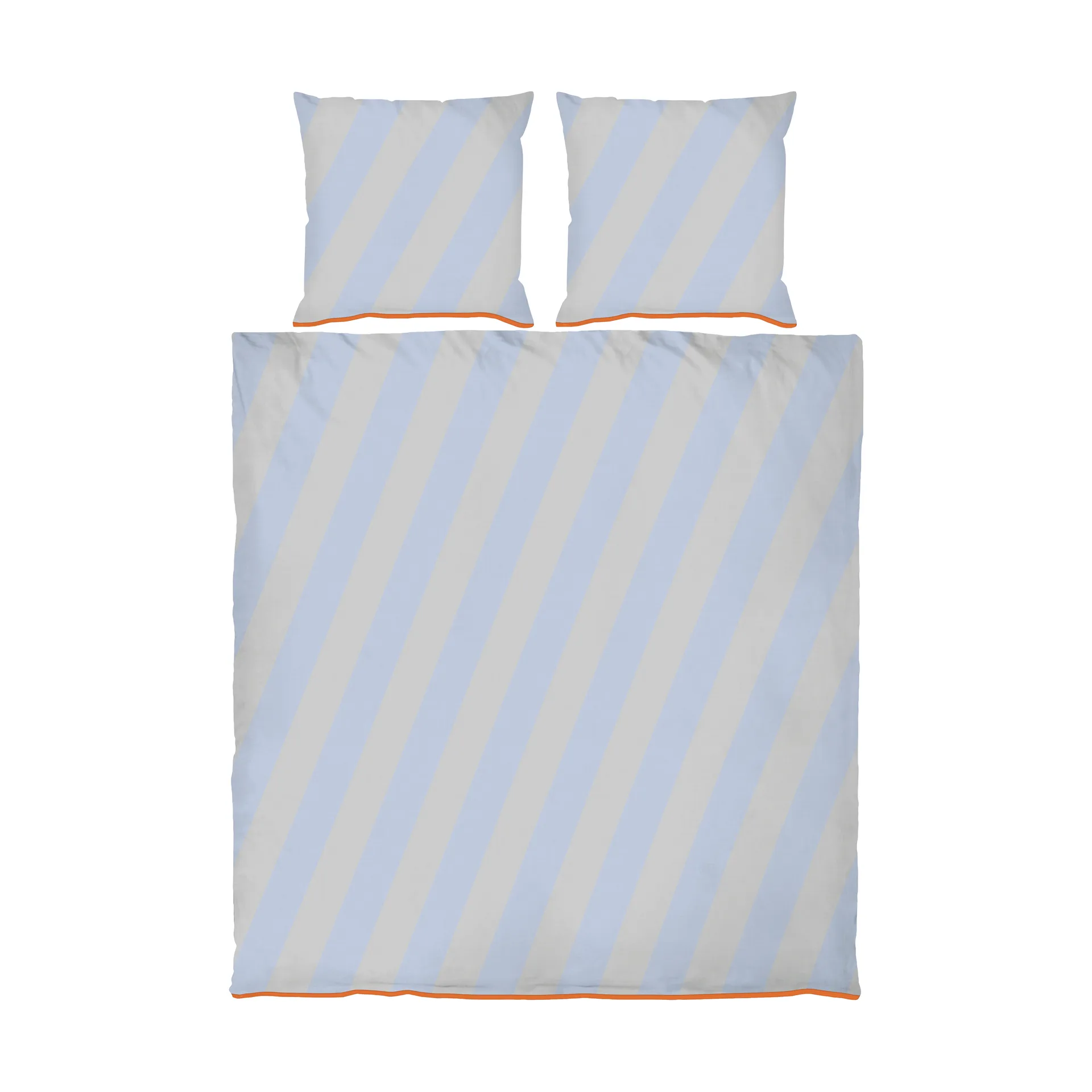 Diagonal sengetøjssæt 3 dele

, Light blue-sand, 200x220 cm/60x63 cm Mette Ditmer