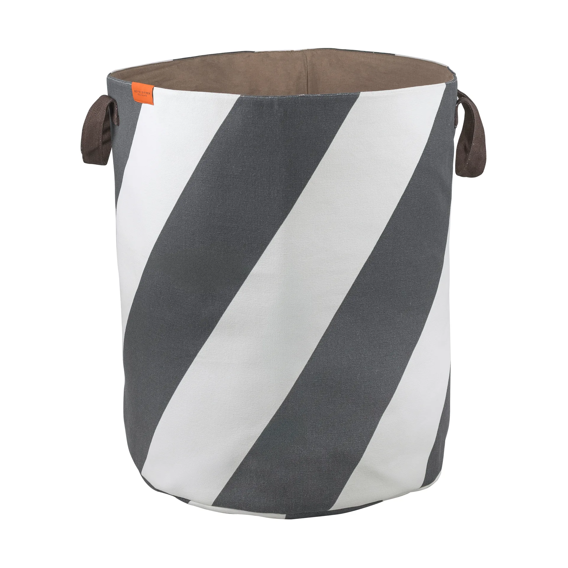 Diagonal vaskekurv Ø40x50 cm, Dark grå-off-white Mette Ditmer