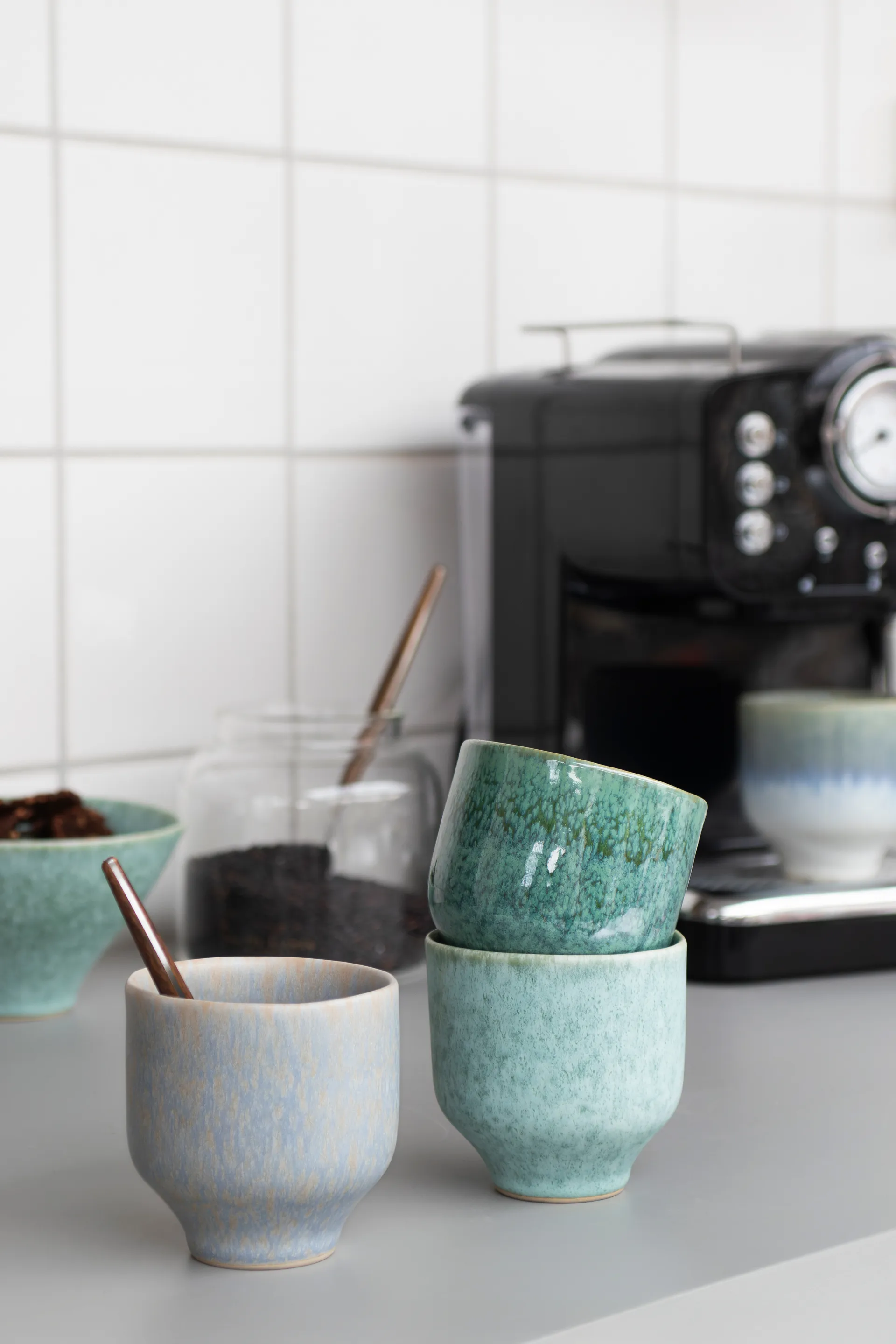 Elements krus 2-pak, Green Mette Ditmer