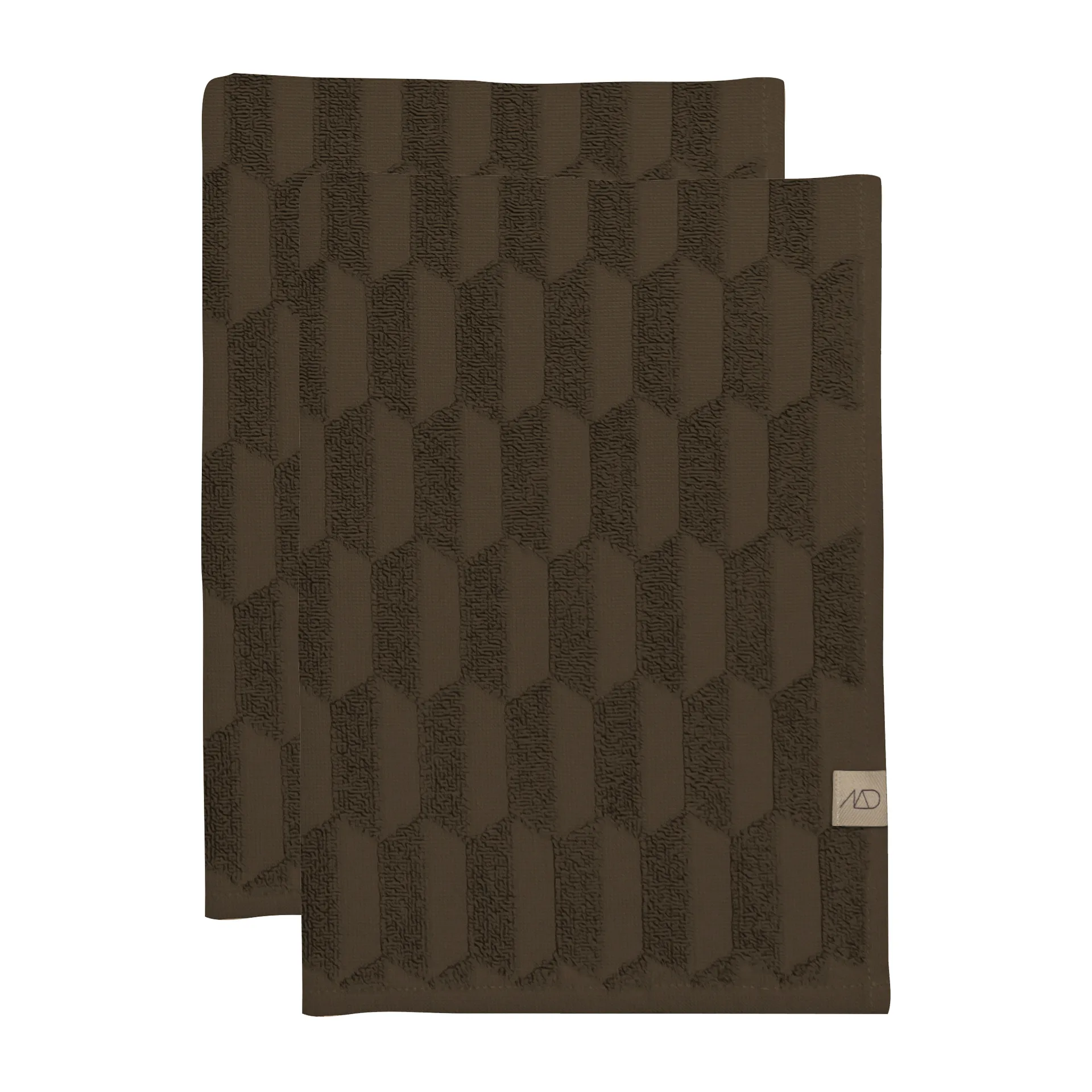 Geo gæstehåndklæde 2-pak, Chocolate Mette Ditmer
