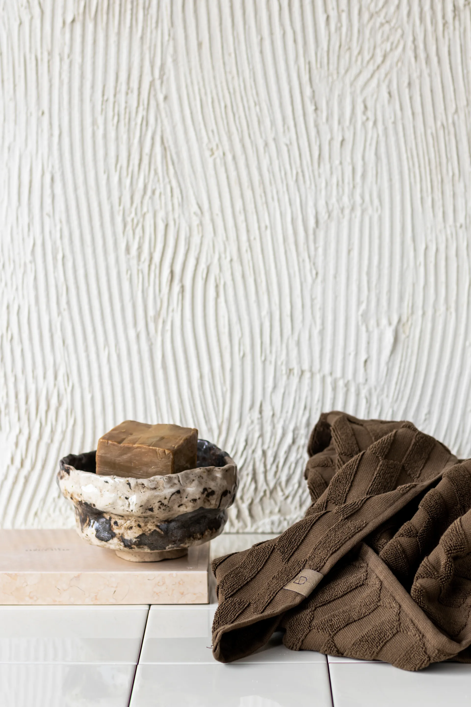 Geo gæstehåndklæde 2-pak, Chocolate Mette Ditmer