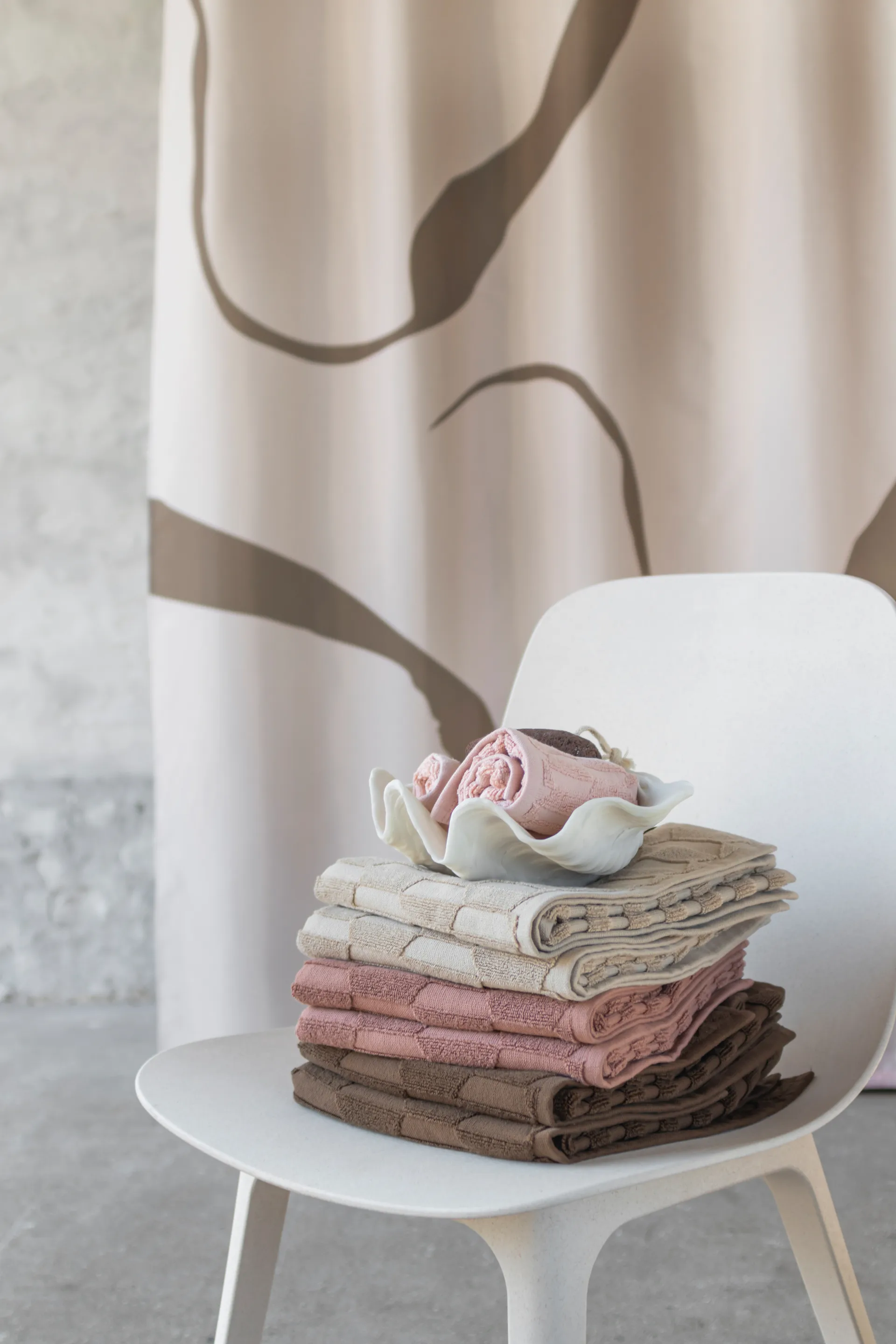 Geo gæstehåndklæde 2-pak, Chocolate Mette Ditmer