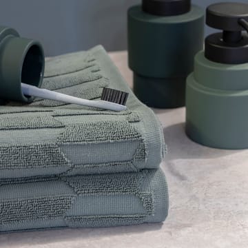 Geo gæstehåndklæde 2-pak - Pine green - Mette Ditmer