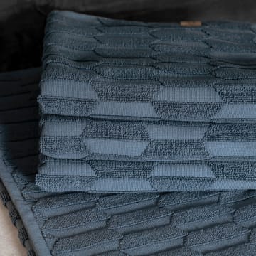 Geo gæstehåndklæde 2-pak - Slate blue - Mette Ditmer
