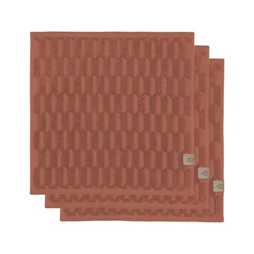 Geo håndklæde 30x30 cm 3-pak - Blush - Mette Ditmer