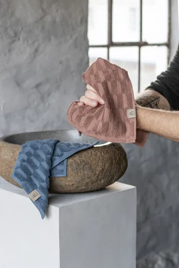 Geo håndklæde 30x30 cm 3-pak - Blush - Mette Ditmer