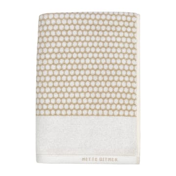Grid gæstehåndklæde 38x60 cm 2-pak - Sand/Offwhite - Mette Ditmer