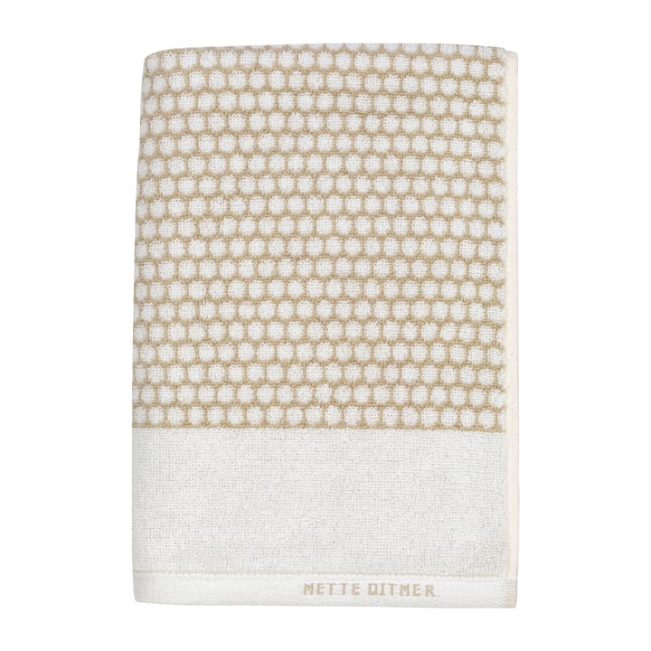 Grid håndklæde 50x100 cm - Sand/Offwhite - Mette Ditmer