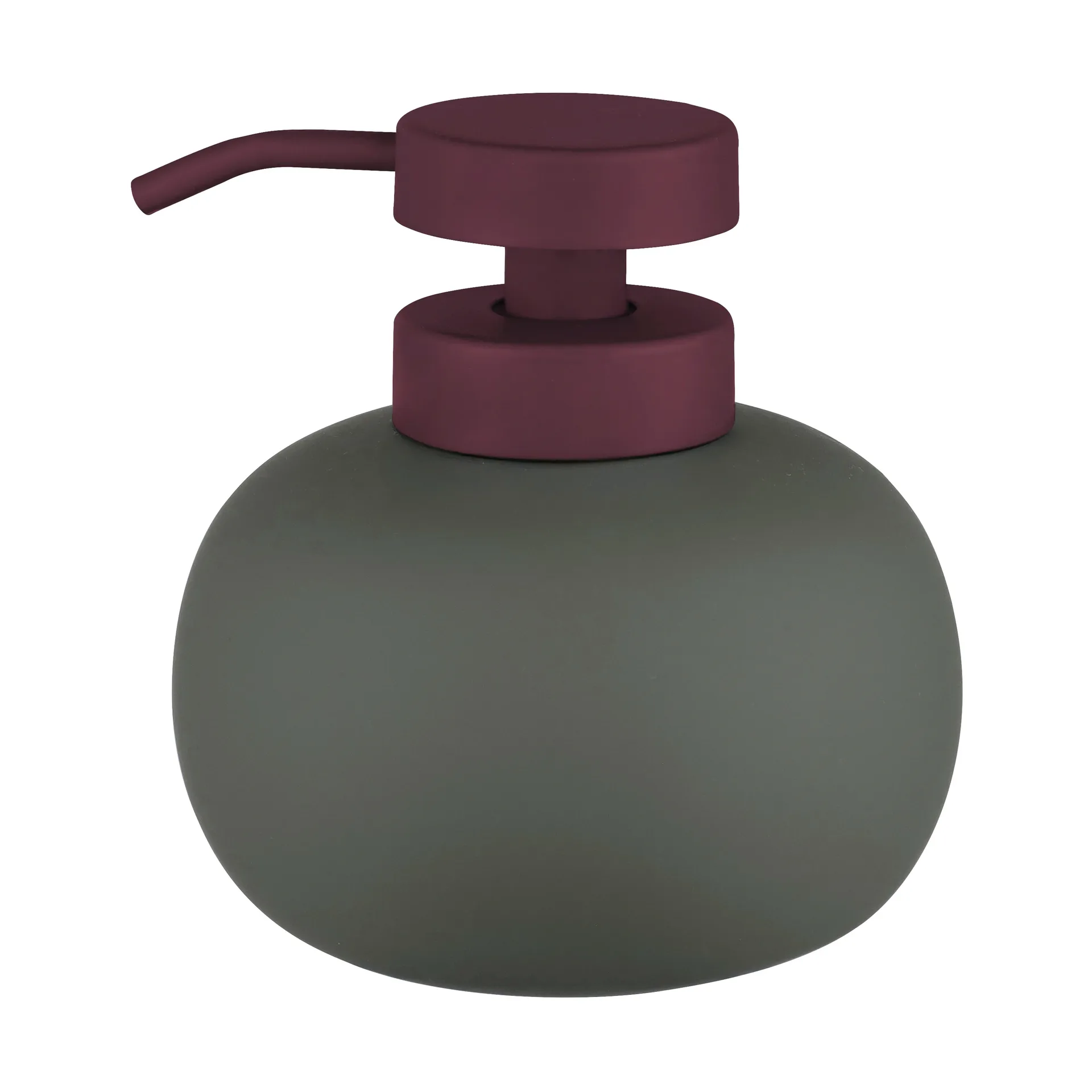 Lotus play sæbedispenser lav, inkl. 2 pumpehoveder, Dark olive Mette Ditmer