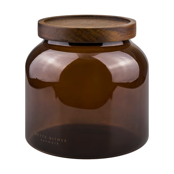Luna krukke med låg small 13 cm - Brown - Mette Ditmer