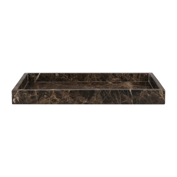 Marble dekorationsbakke 16x31 cm - Brun - Mette Ditmer