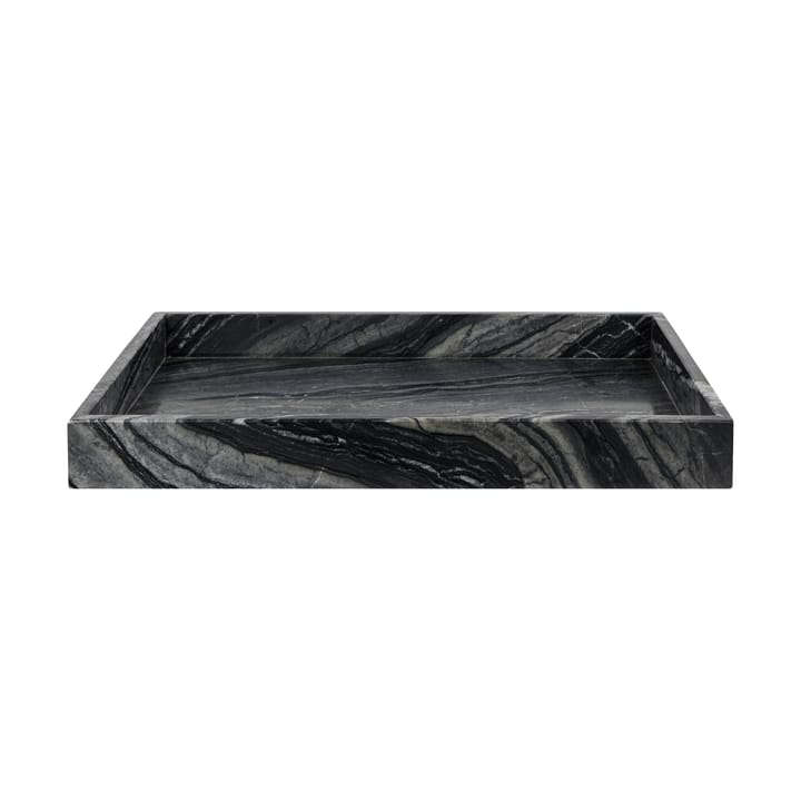 Marble dekorationsbakke large 30x40 cm - Black-grey - Mette Ditmer