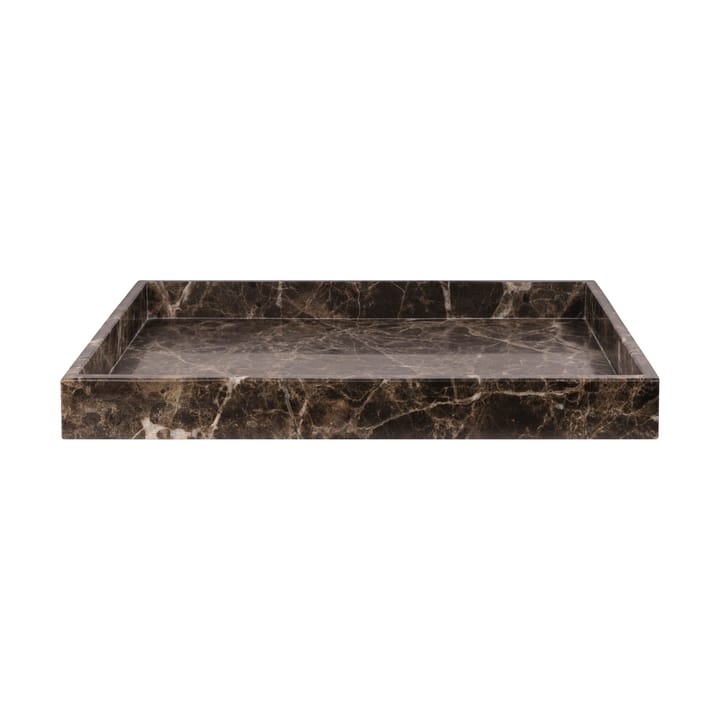 Marble dekorationsbakke large 30x40 cm - Brown - Mette Ditmer