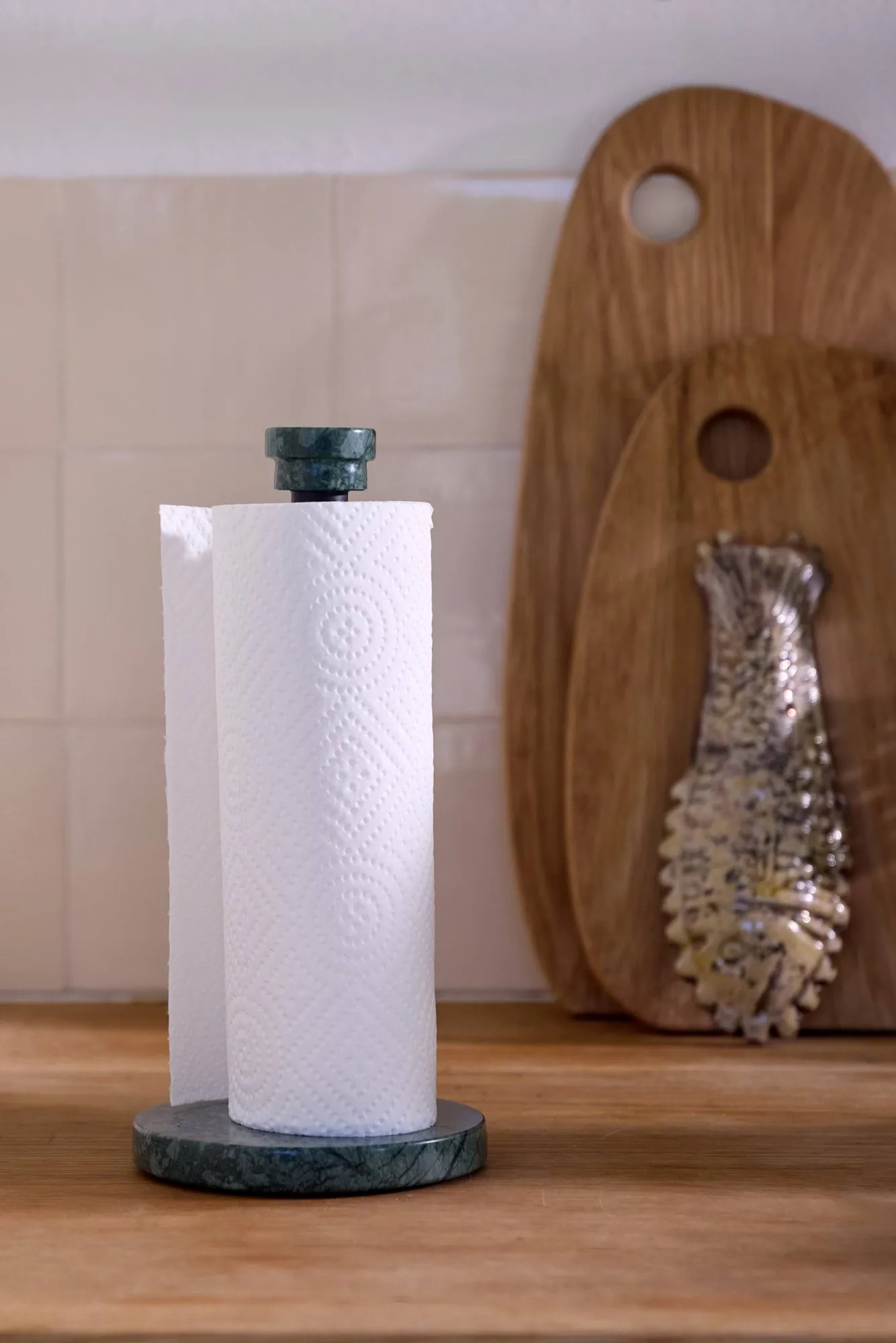 Marble køkkenrulleholder, Grøn Mette Ditmer