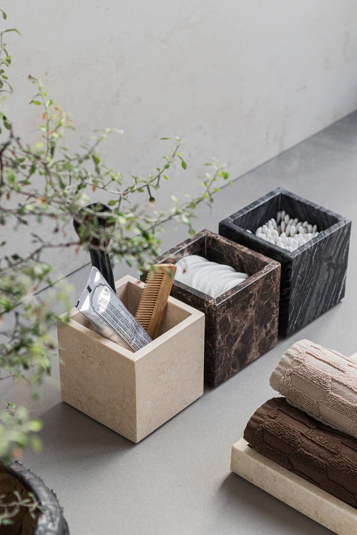 Marble kube 8,5x8,5 cm, Brown Mette Ditmer