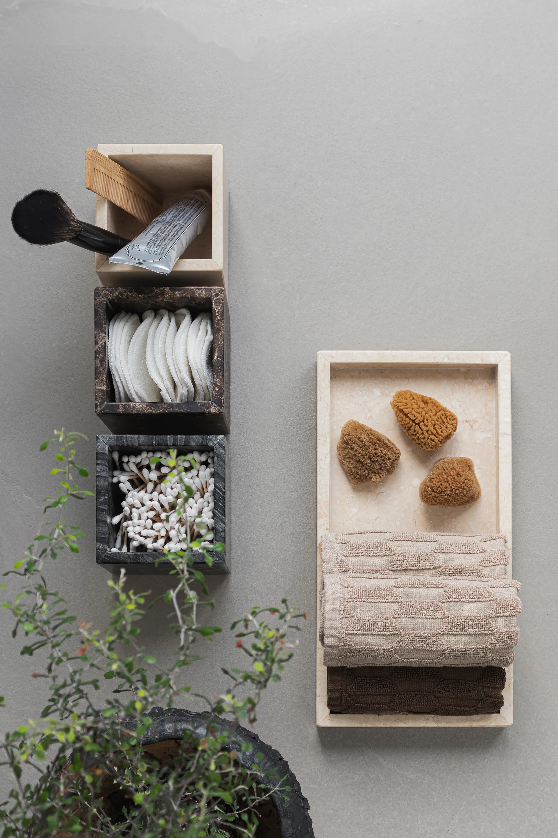 Marble kube 8,5x8,5 cm, Brown Mette Ditmer