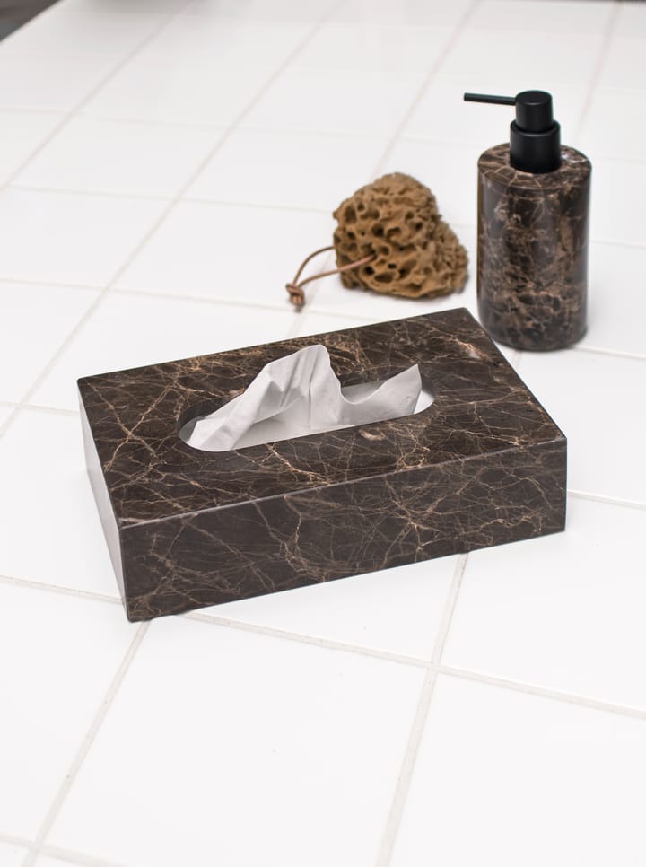 Marble lommetørklædeæske 14x25,5 cm, Brun Mette Ditmer