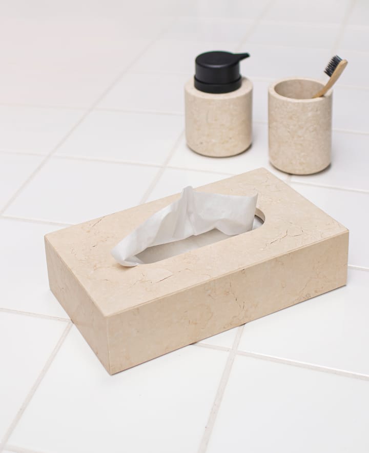 Marble lommetørklædeæske 14x25,5 cm, Sand Mette Ditmer
