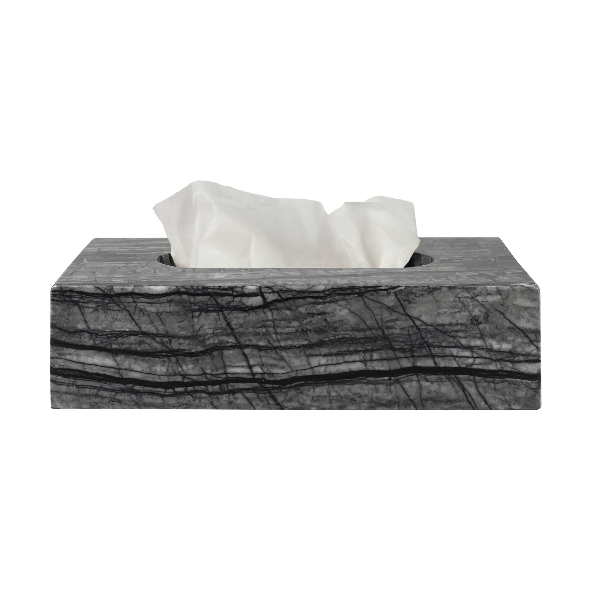 Marble lommetørklædeæske 14x25,5 cm, Sort/Grå Mette Ditmer