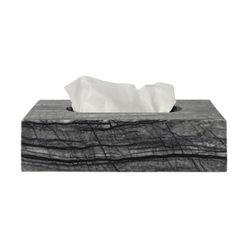 Marble lommetørklædeæske 14x25,5 cm - Sort/Grå - Mette Ditmer