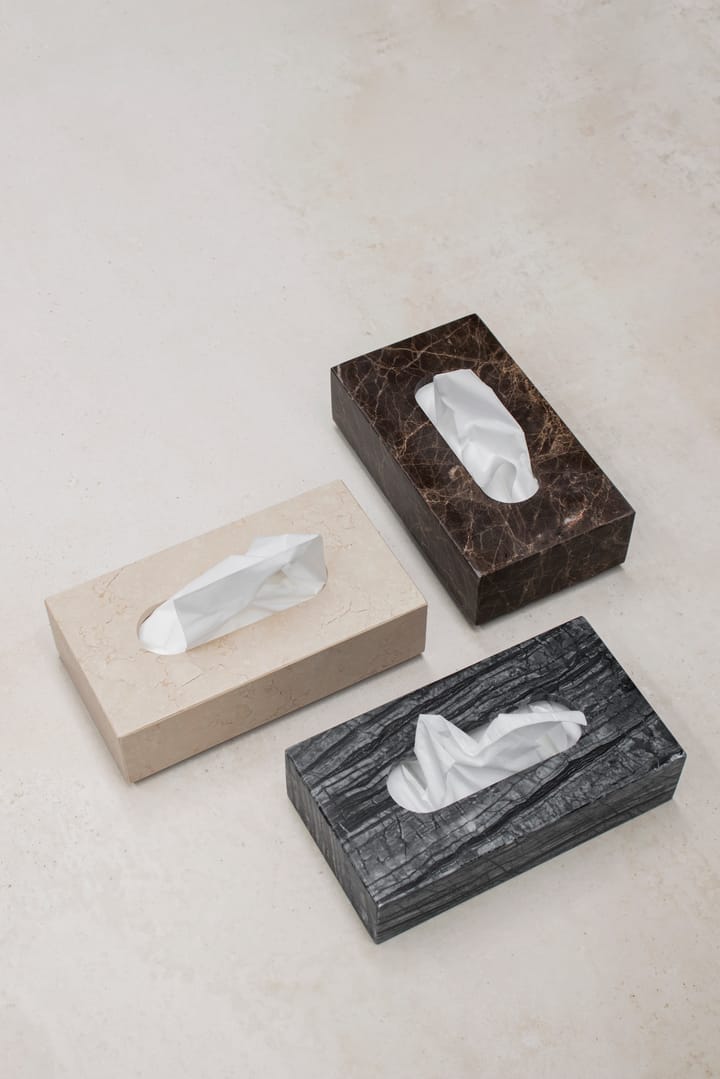 Marble lommetørklædeæske 14x25,5 cm - Sort/Grå - Mette Ditmer