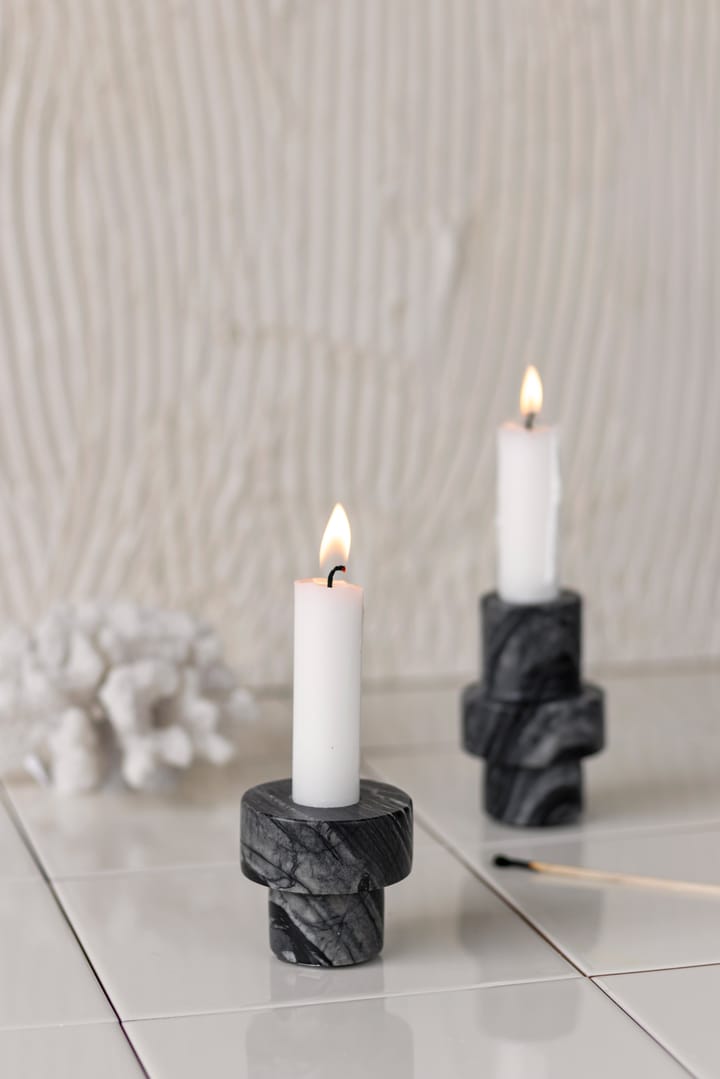 Marble lysestage 5 cm, Grå Mette Ditmer