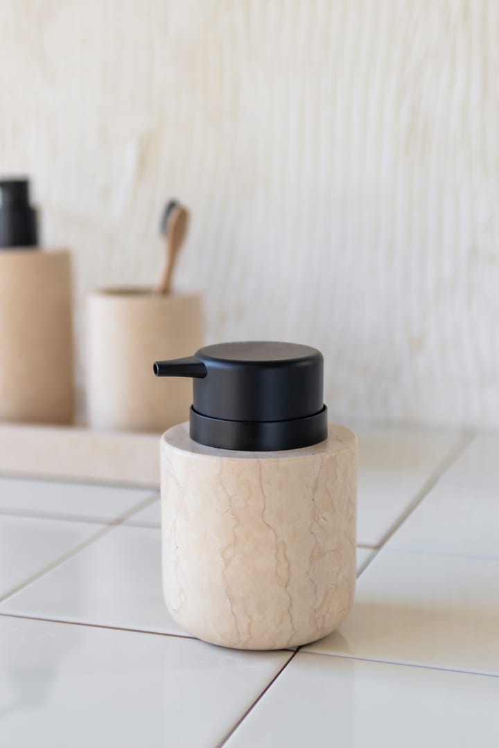 Marble sæbedispenser 12,5 cm, Sand Mette Ditmer