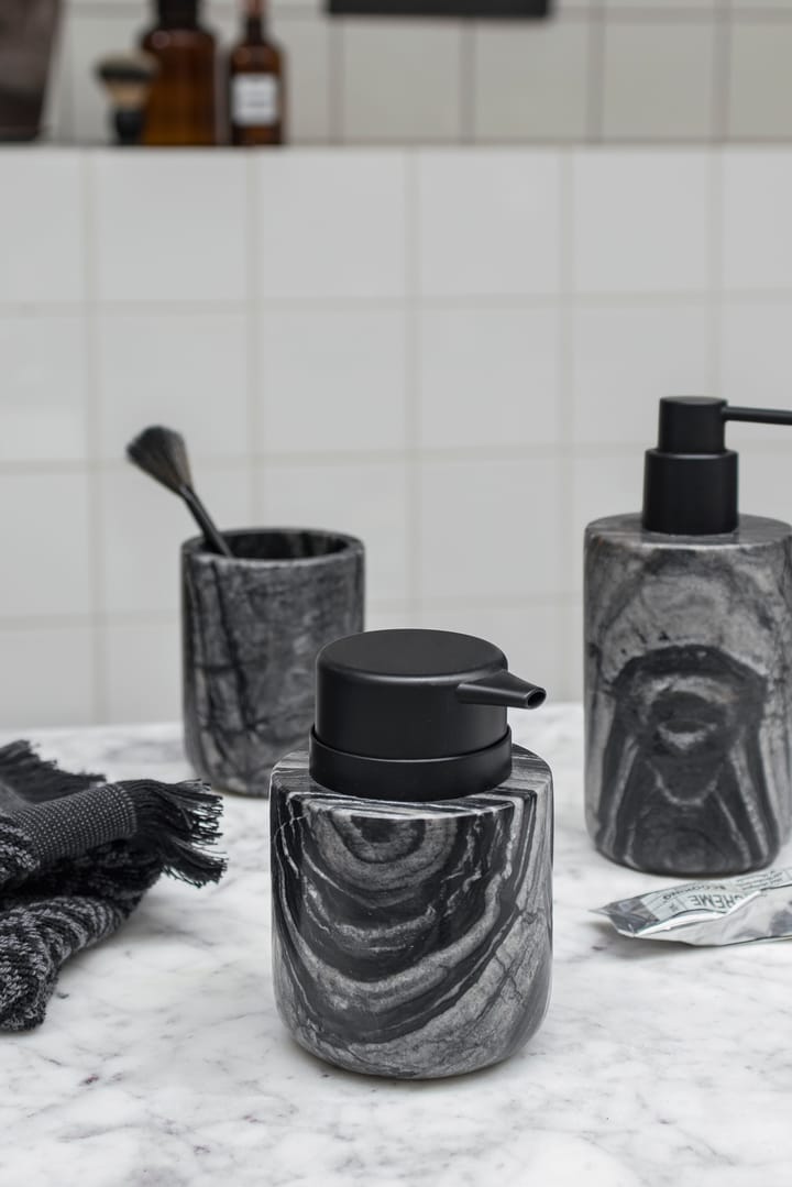 Marble sæbedispenser 12,5 cm, Sort/Grå Mette Ditmer