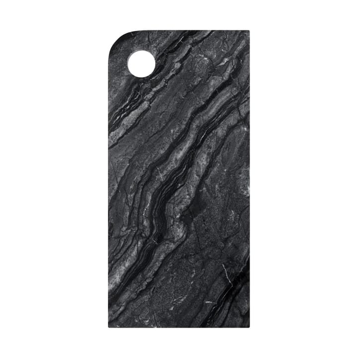 Marble serveringsbakke large 18x38 cm - Black-grey - Mette Ditmer