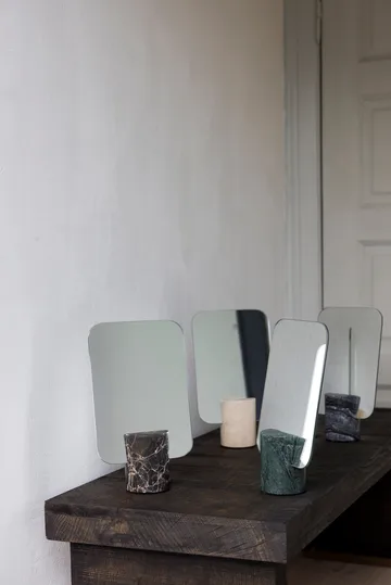 Marmor bordsspejl - Black-grey, 30 cm - Mette Ditmer