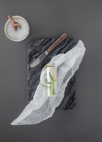 Marmor serveringsbakke medium 20x30 cm - Black-grey - Mette Ditmer
