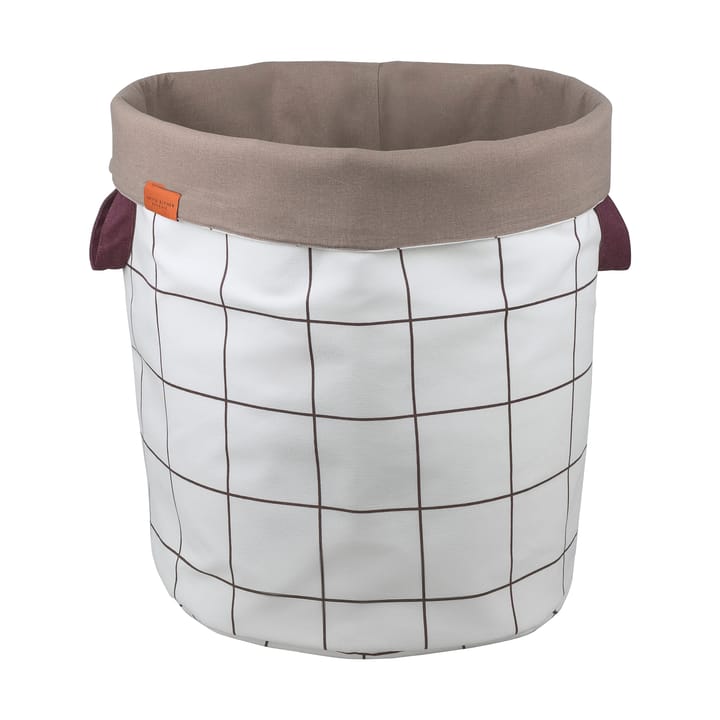 Mesh vasketøjskurv Ø40x50 cm - Brown-Off-white - Mette Ditmer