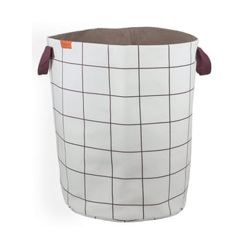 Mesh vasketøjskurv Ø40x50 cm - Brown-Off-white - Mette Ditmer