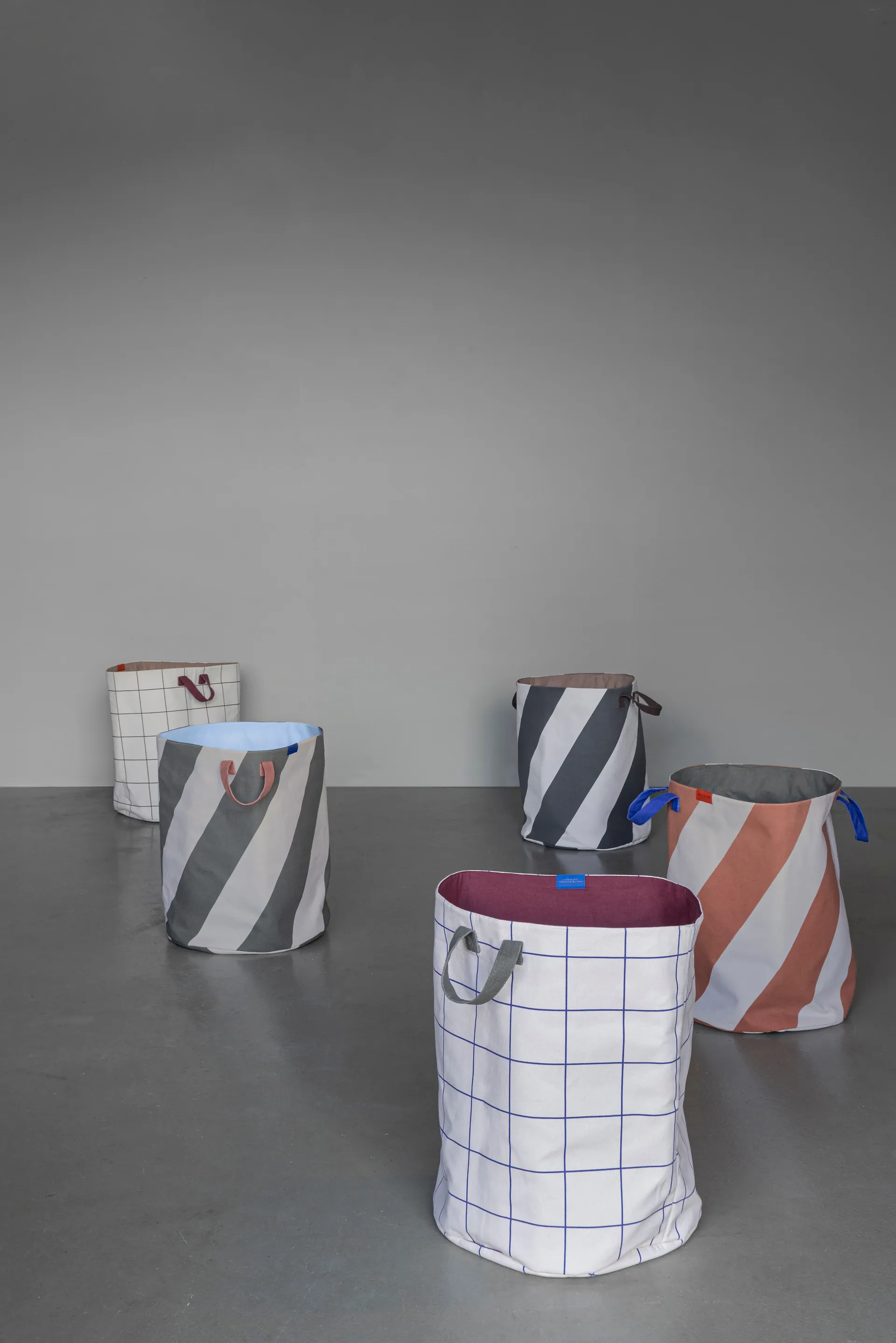 Mesh vasketøjskurv Ø40x50 cm, Brown-Off-white Mette Ditmer