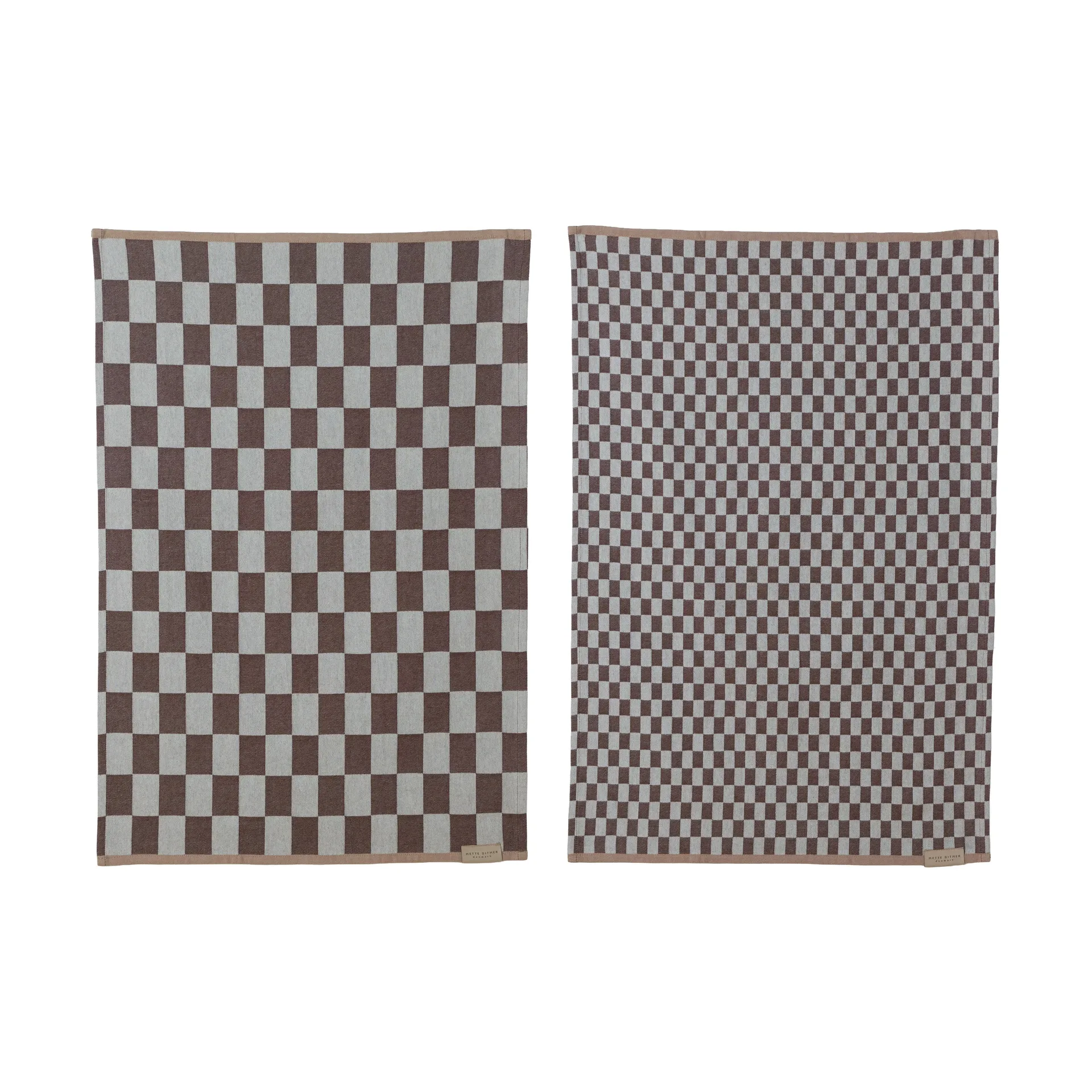 Mini-Max køkkenhåndklæde 2-pak, Brown (brun), 50x70 cm Mette Ditmer