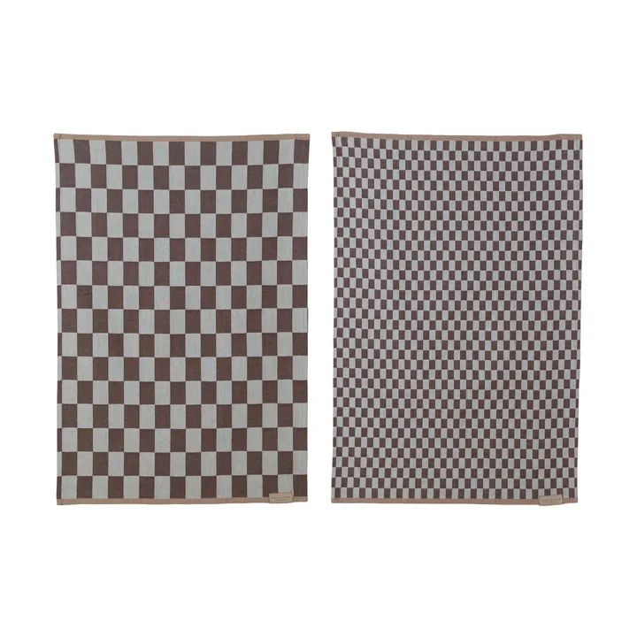 Mini-Max køkkenhåndklæde 2-pak - Brown (brun), 50x70 cm - Mette Ditmer