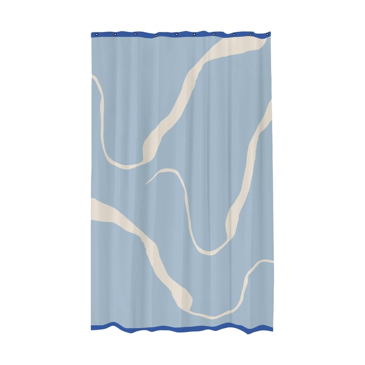 Nova Arte badeforhæng 150x200 cm - Light blue/Offwhite - Mette Ditmer